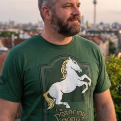 Der Herr der Ringe - Zum Tänzelnden Pony Logo T-Shirt grün