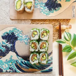 Die große Welle vor Kanagawa - Katsushika Hokusai Frühstücksbrettchen 4er Set
