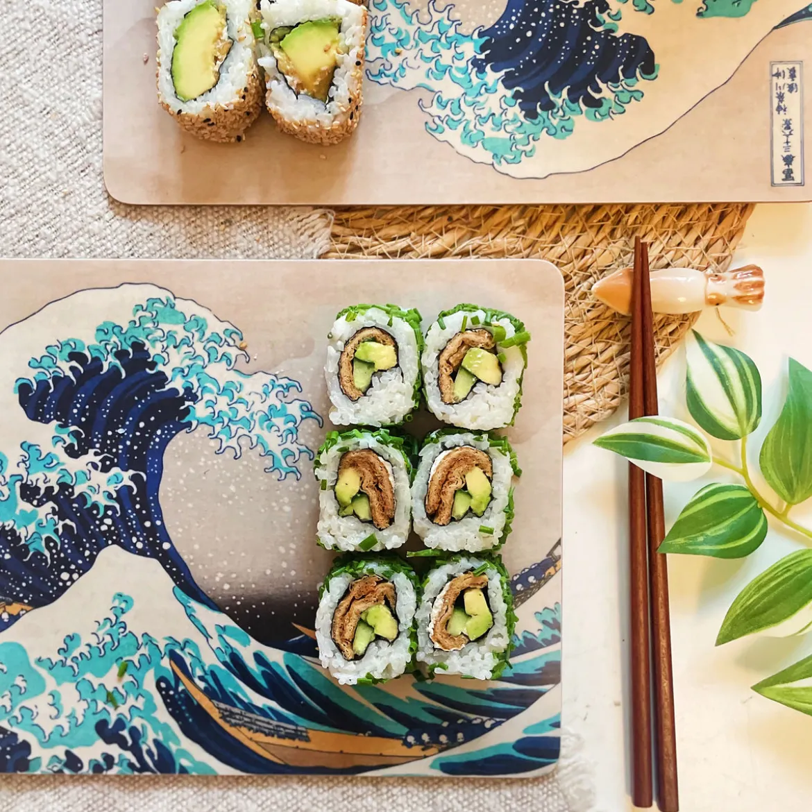 Die große Welle vor Kanagawa - Katsushika Hokusai Frühstücksbrettchen 4er Set