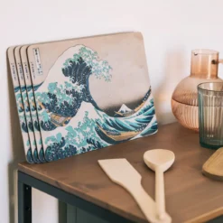 Die große Welle vor Kanagawa - Katsushika Hokusai Frühstücksbrettchen 4er Set