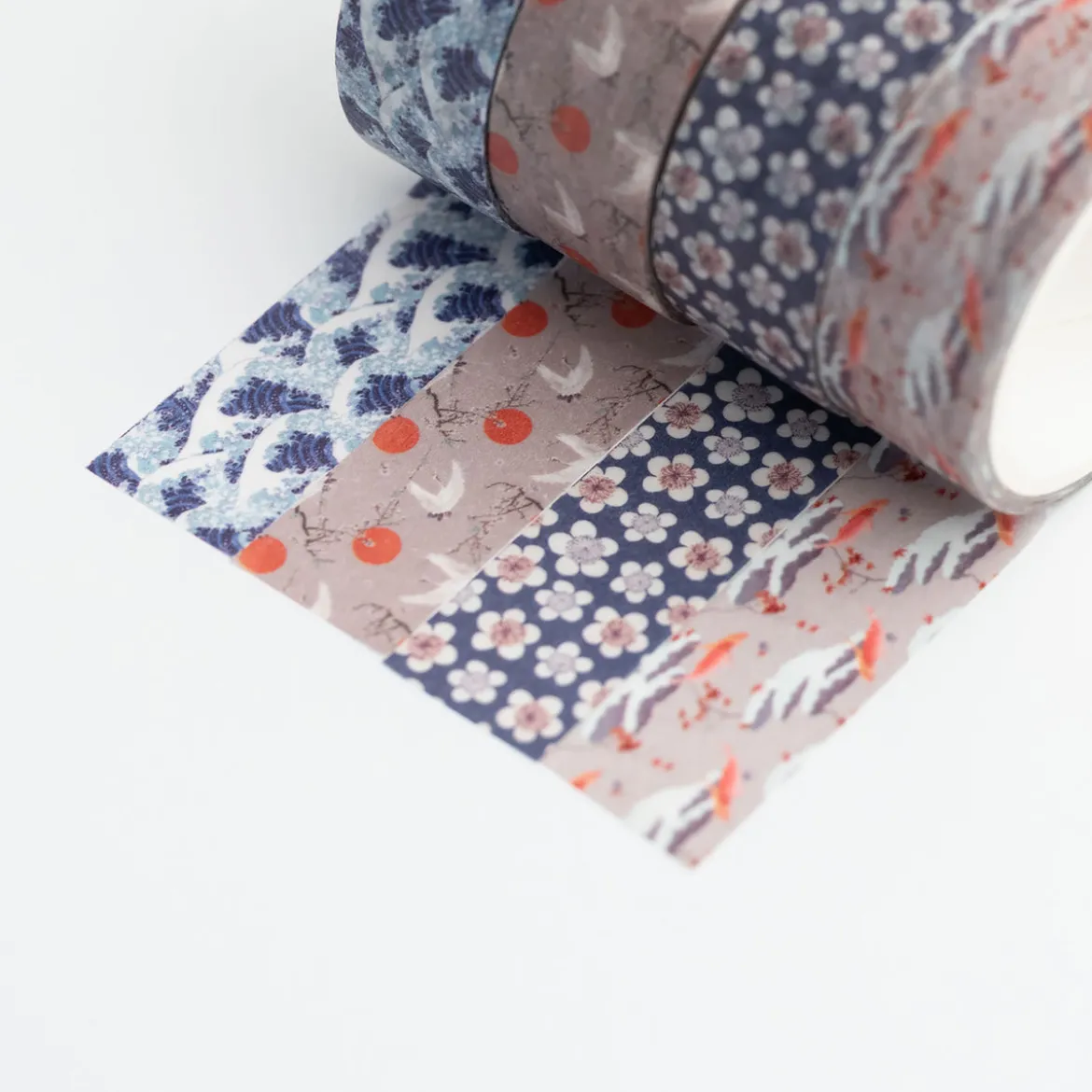 Die große Welle vor Kanagawa - Katsushika Hokusai Washi Tapes 4er Set
