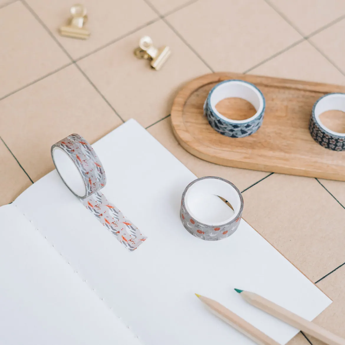 Die große Welle vor Kanagawa - Katsushika Hokusai Washi Tapes 4er Set