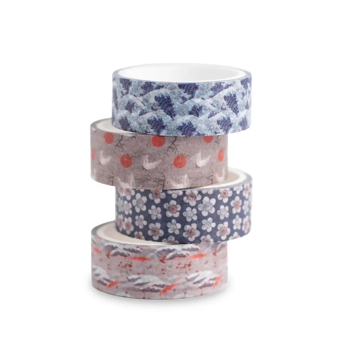 Die große Welle vor Kanagawa - Katsushika Hokusai Washi Tapes 4er Set