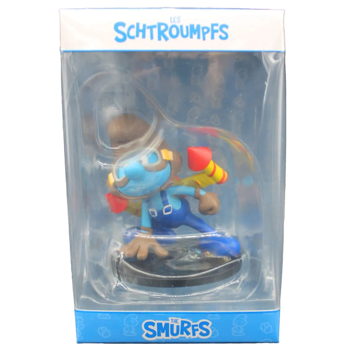 Die Schlümpfe Statue Raketenrucksack-Schlumpf 10 cm