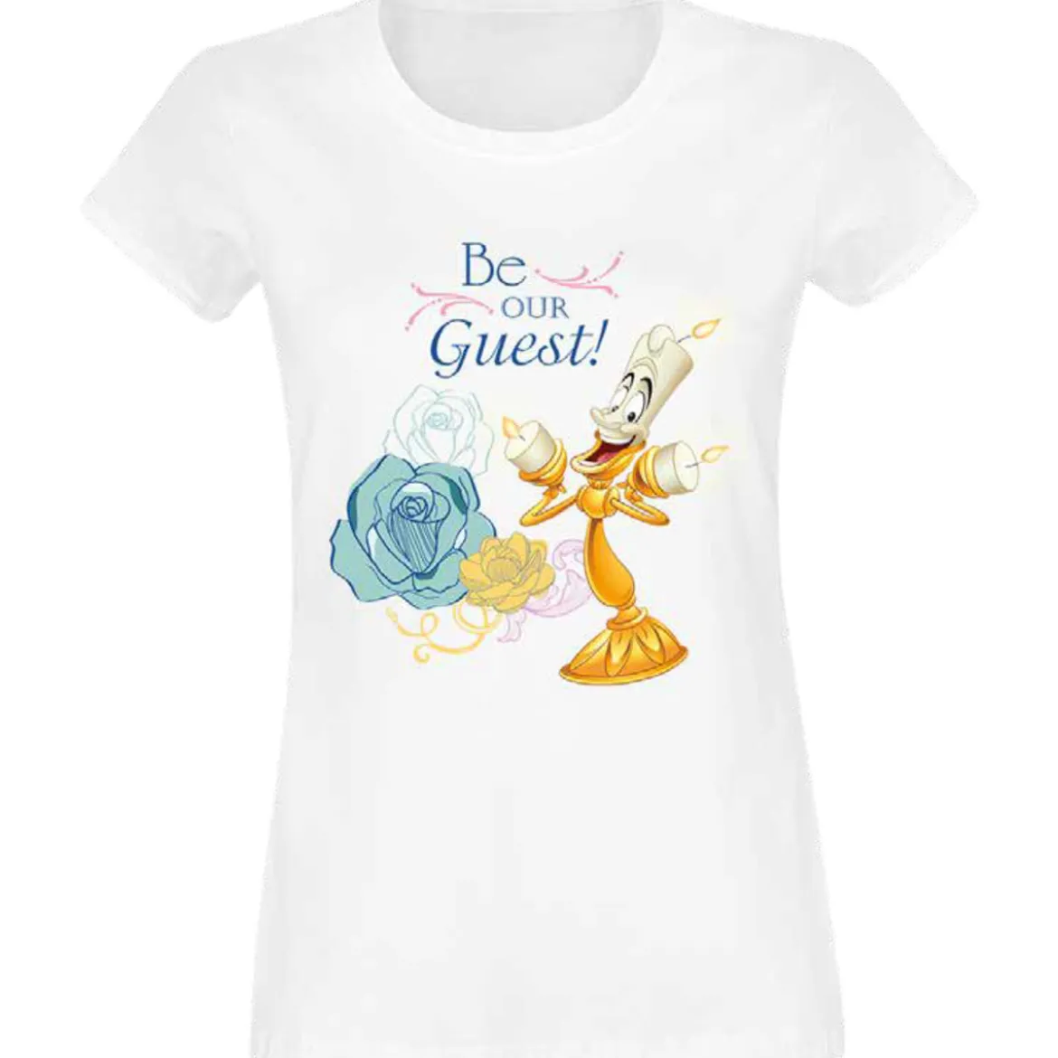 Die Schöne und das Biest - Be Our Guest T-Shirt Damen weiß