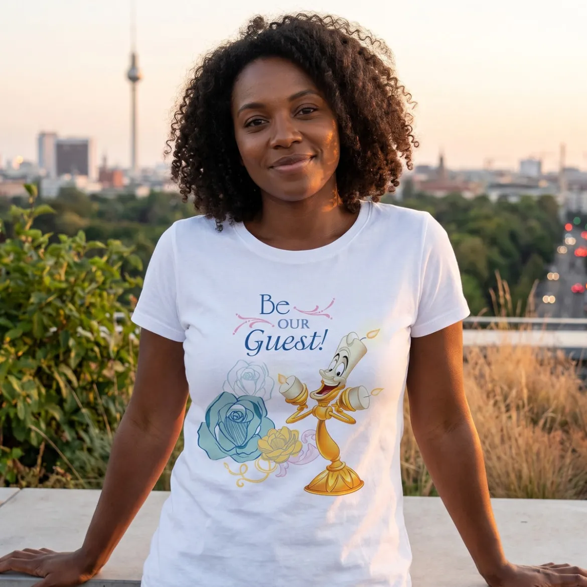 Die Schöne und das Biest - Be Our Guest T-Shirt Damen weiß