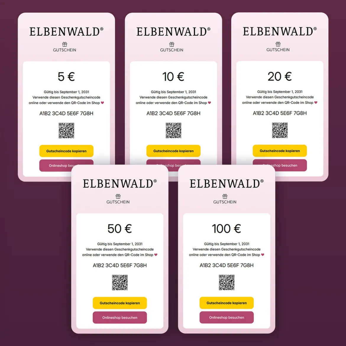 Digitaler Geschenkgutschein