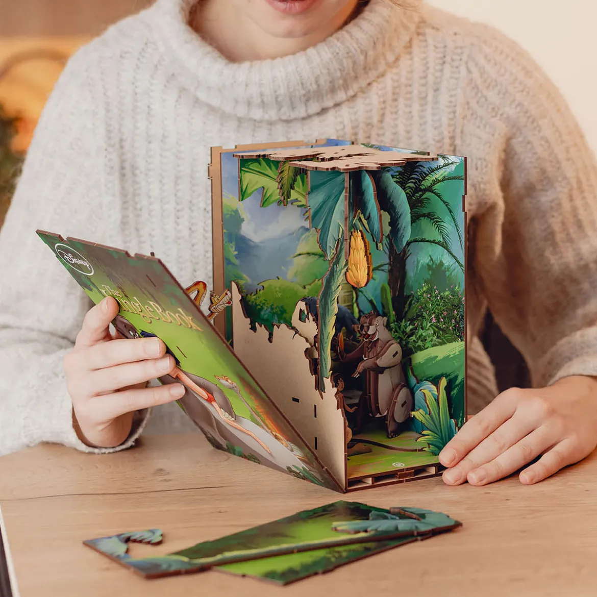 Disney - Das Dschungelbuch Book Nook Modell Bausatz Holz