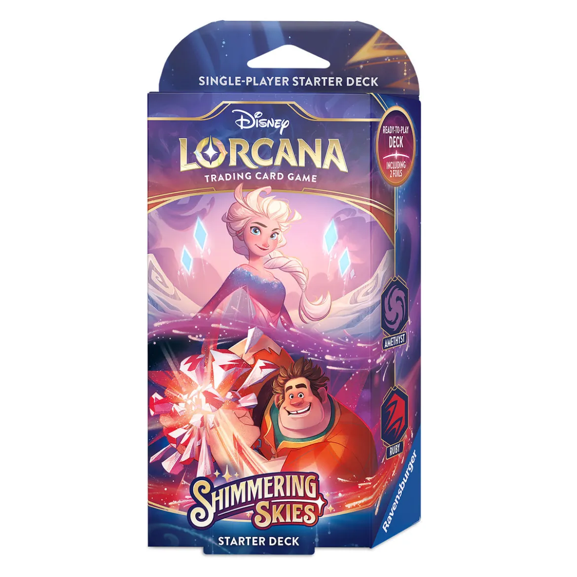 Disney Lorcana Amethyst and Ruby Starterset - Shimmering Skies Trading Card Game