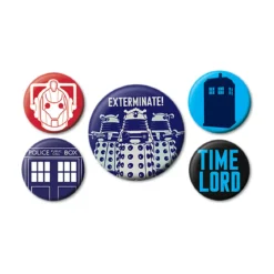 Doctor Who - Exterminate Button 5er Set
