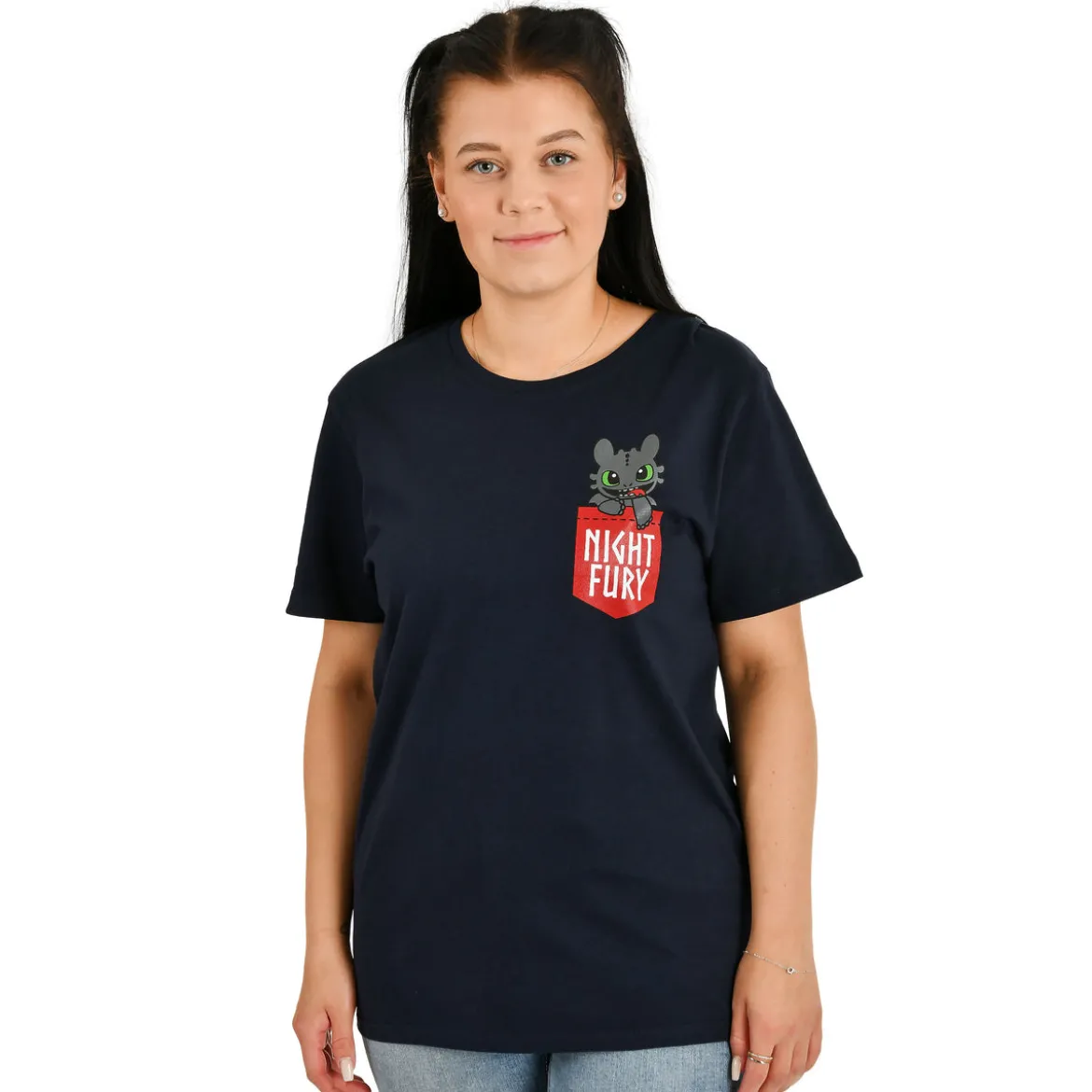 Drachenzähmen leicht gemacht - Night Fury Pocket T-Shirt blau