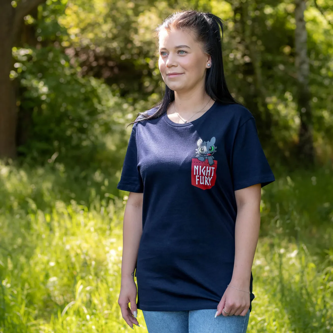 Drachenzähmen leicht gemacht - Night Fury Pocket T-Shirt blau