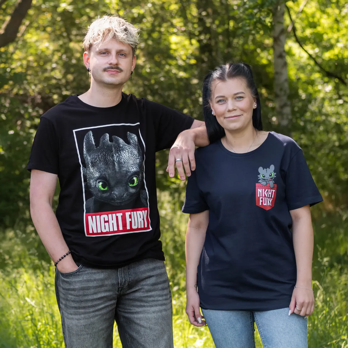 Drachenzähmen leicht gemacht - Night Fury Pocket T-Shirt blau