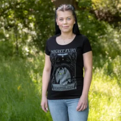 Drachenzähmen leicht gemacht - Night Fury T-Shirt Damen schwarz