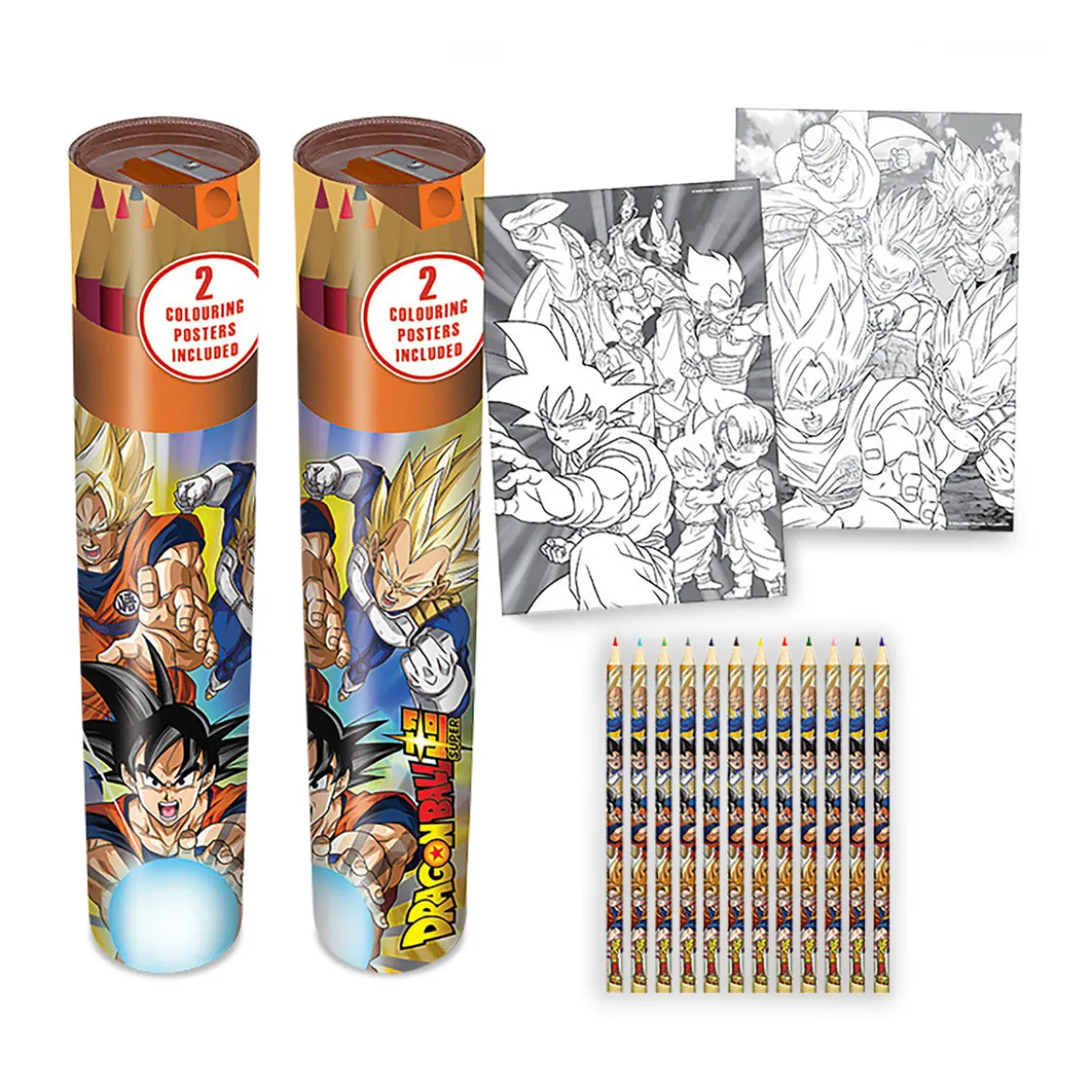 Dragon Ball - Battle of Gods Stiftebox 12er Set mit 2 Ausmalbildern
