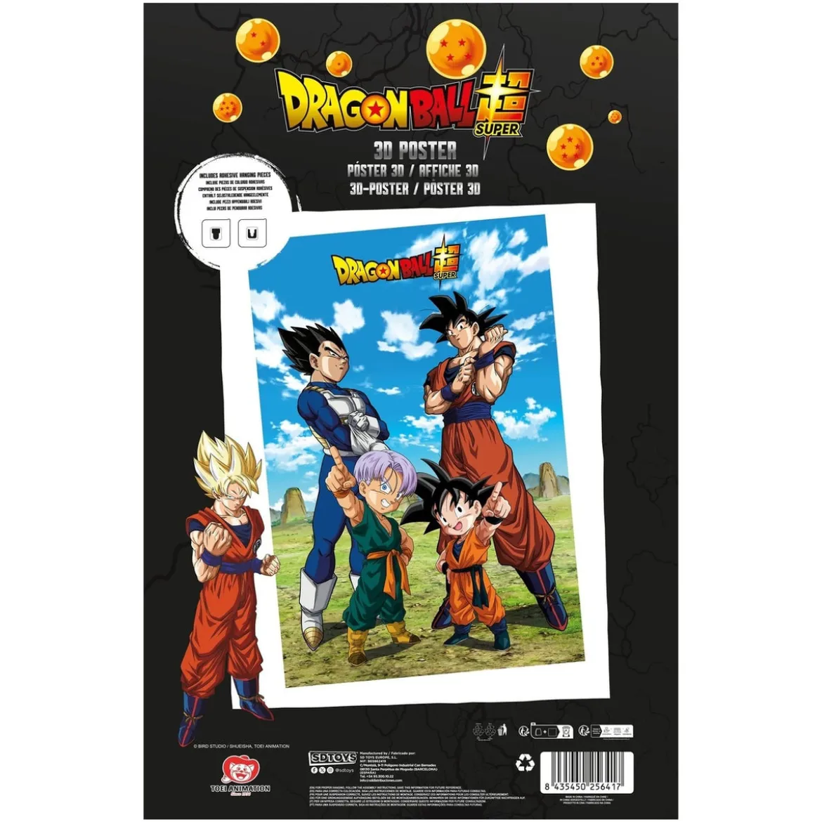 Dragon Ball Super 3D Poster Battle of Gods Goku Vegeta Family 38 x 58 cm