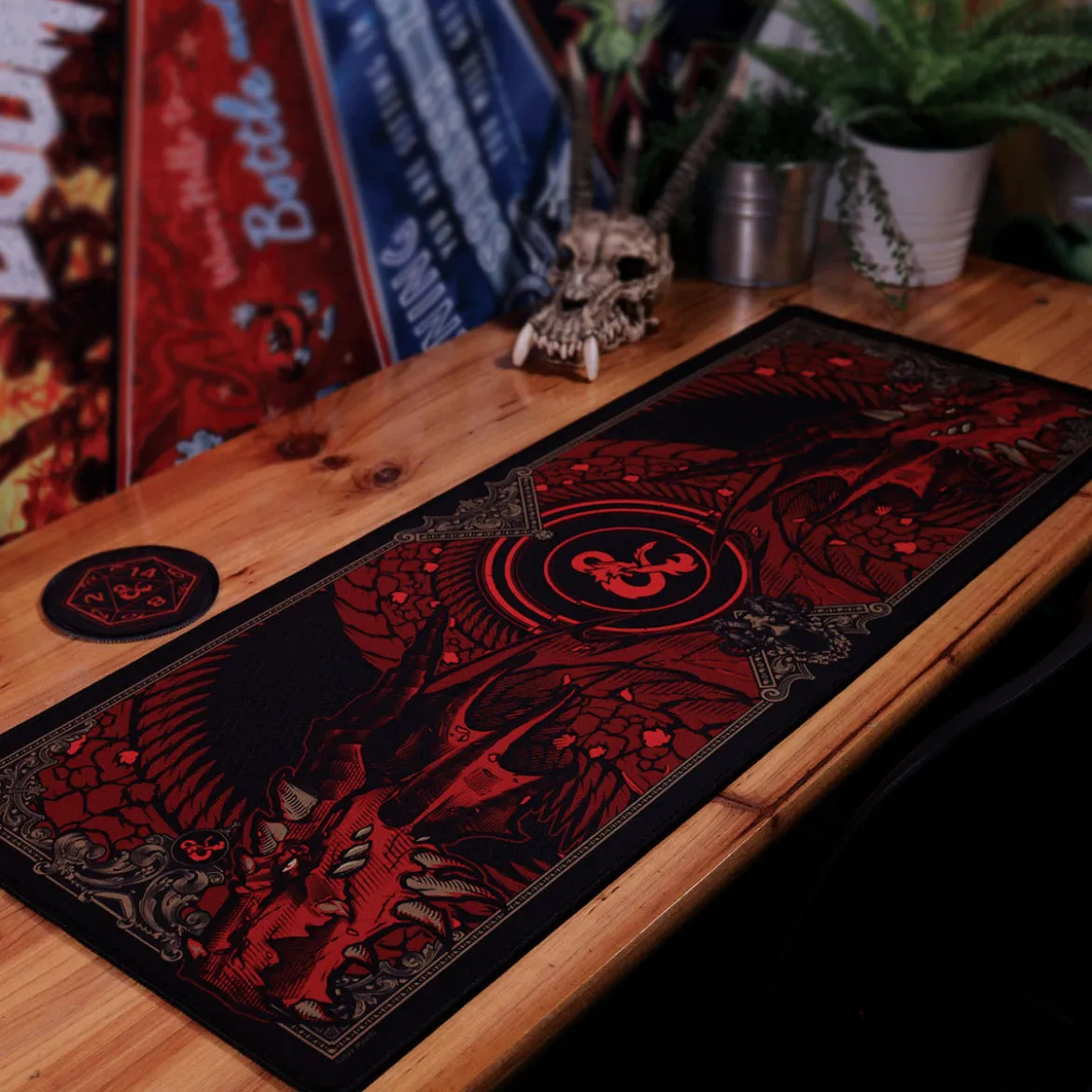 Dungeons & Dragons Schreibtischunterlage & Untersetzer Set