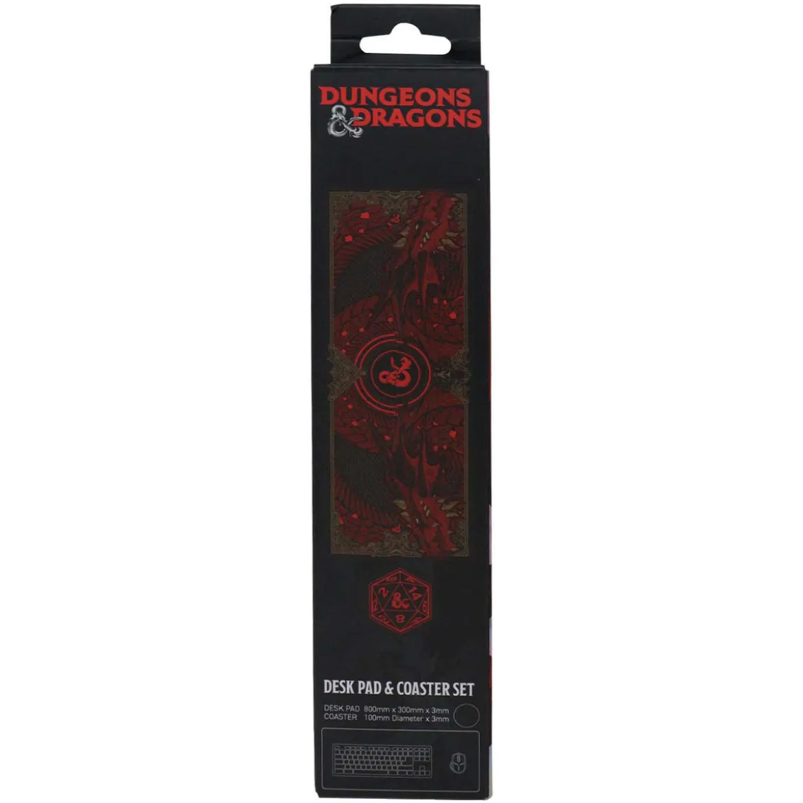 Dungeons & Dragons Schreibtischunterlage & Untersetzer Set