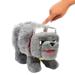 Ein Minecraft Film Plüschfigur mit Sound Dennis der Wolf 20 cm