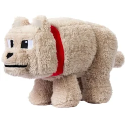 Ein Minecraft Film Plüschfigur Dennis der Wolf 20 cm