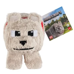Ein Minecraft Film Plüschfigur Dennis der Wolf 20 cm