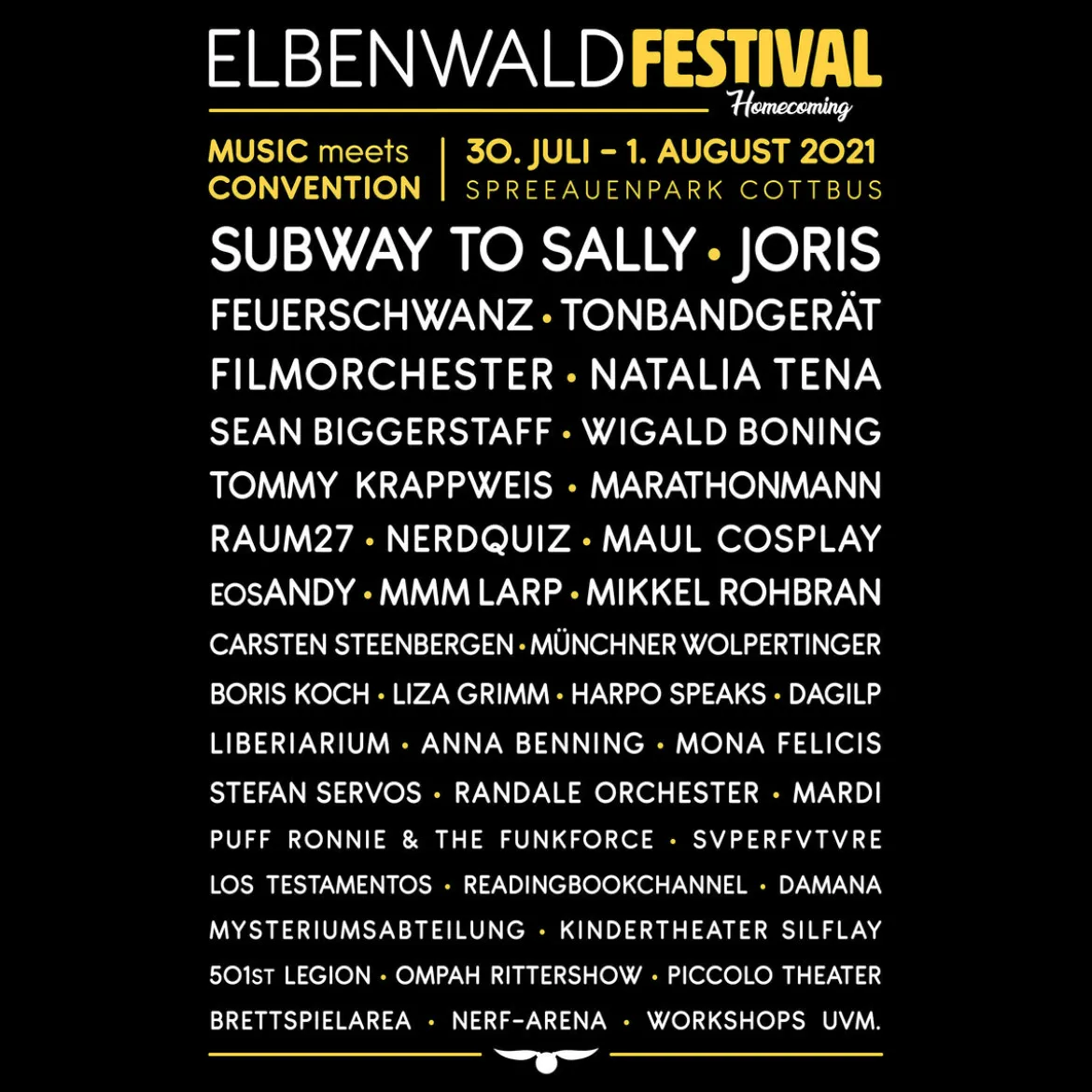 Elbenwald Festival Homecoming T-Shirt schwarz