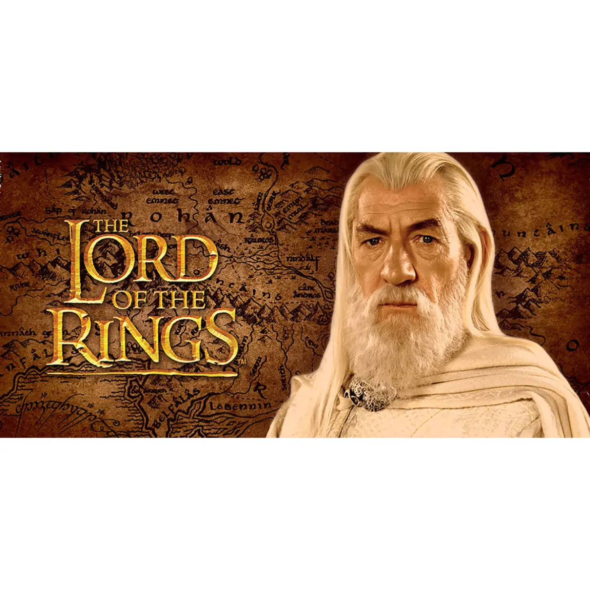 Elbenwald Herr der Ringe Tasse 20 Jahre Jubiläums Kollektion mit Gandalf Rundumdruck und Filmlogo 320 ml Keramik