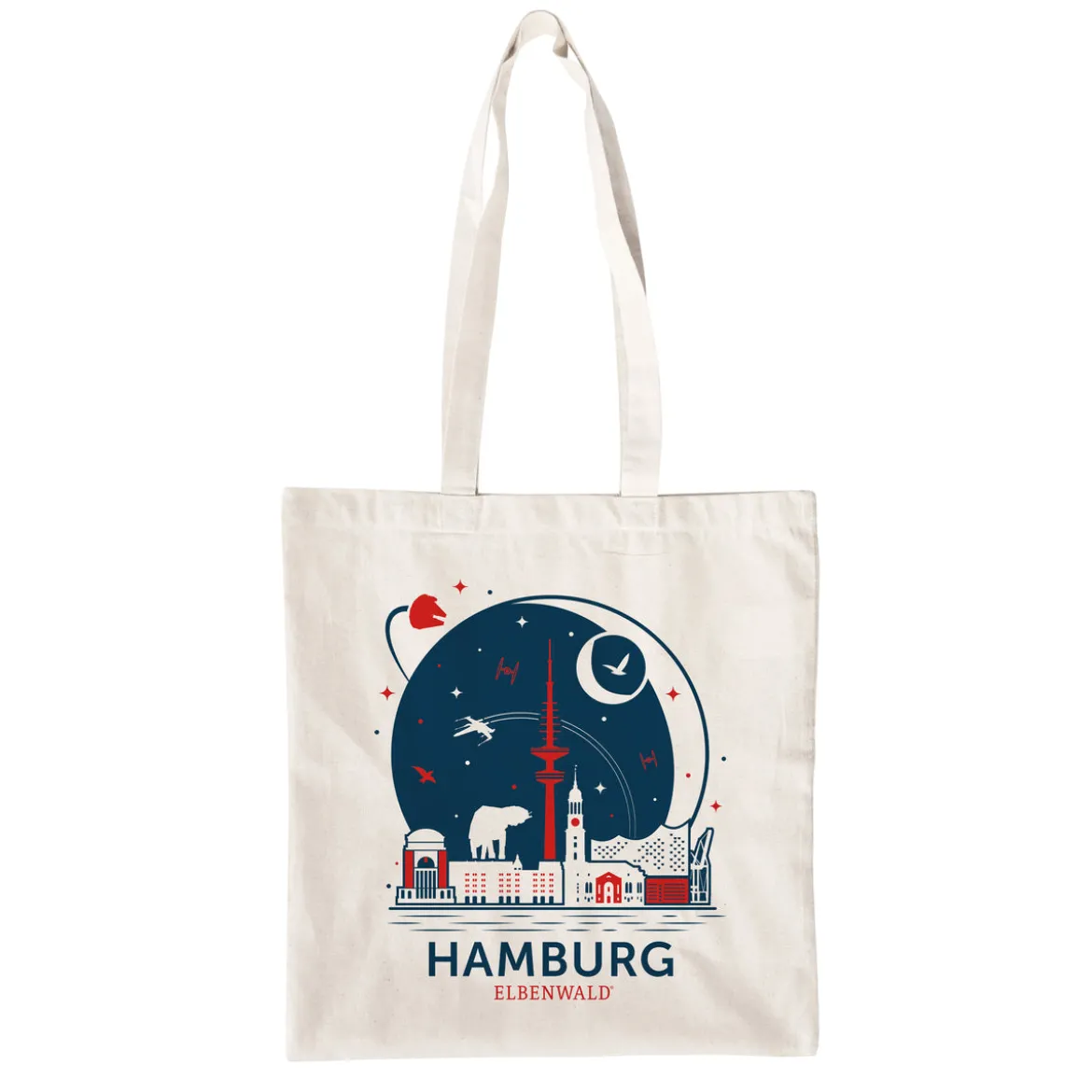 Elbenwald in Hamburg Skyline Jutebeutel