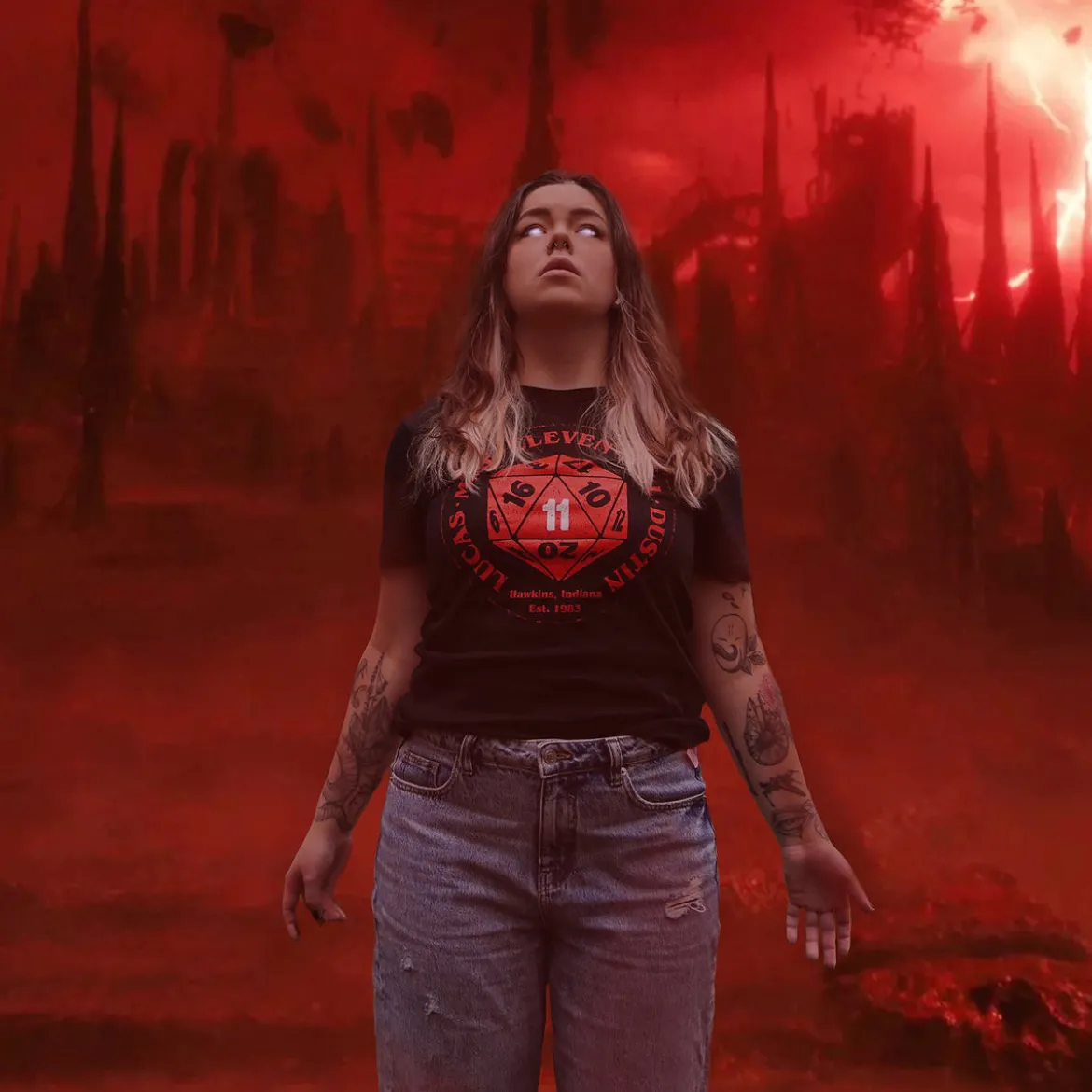 Eleven Dice T-Shirt für Stranger Things Fans