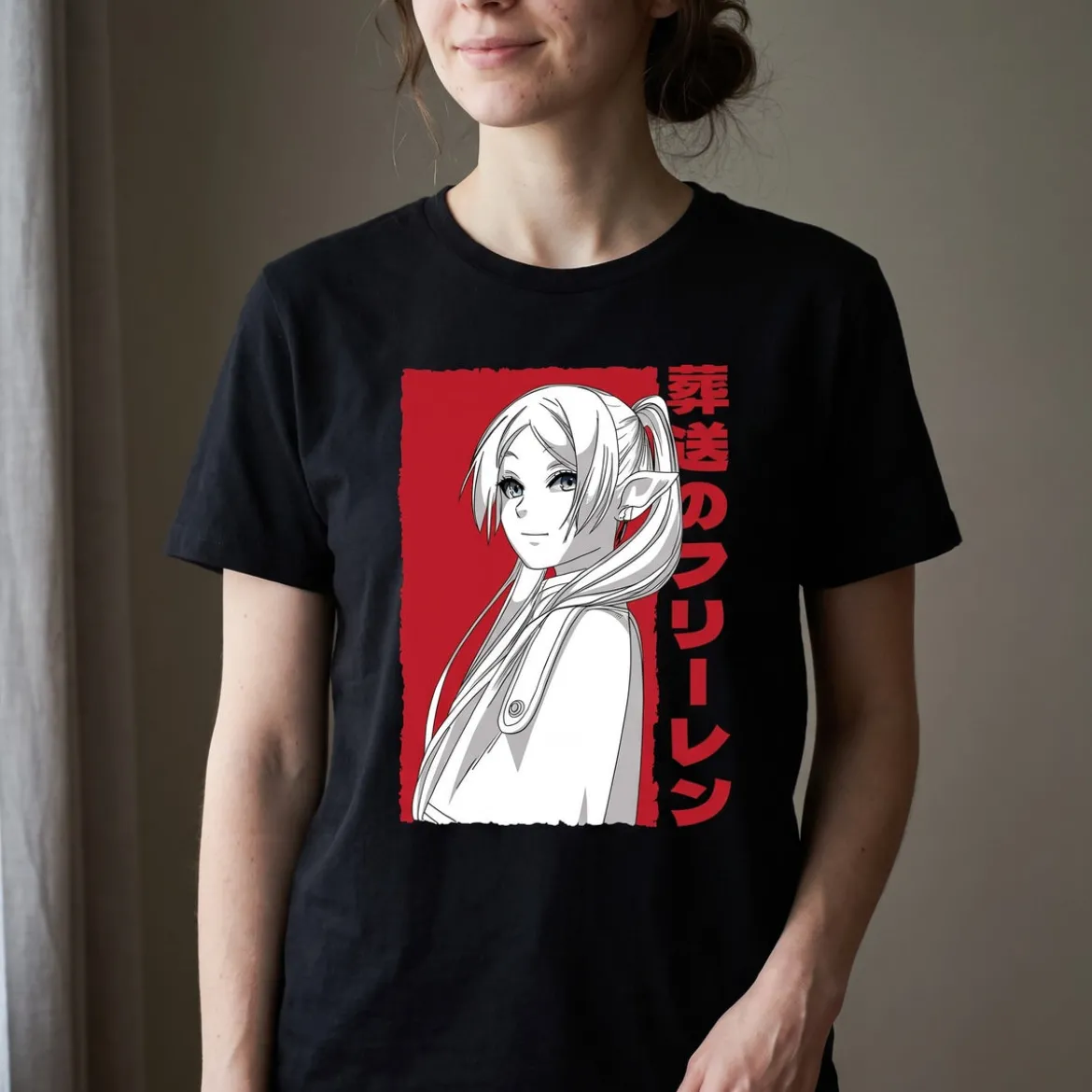 Elfenmagierin T-Shirt für Frieren Fans schwarz
