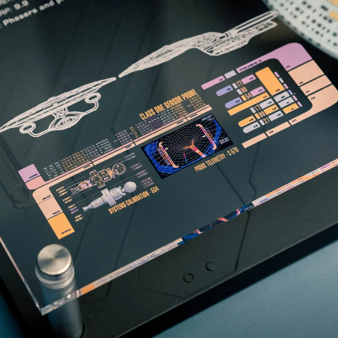 Enterprise NCC 1701-D Wandplakette mit Modell Replik - Star Trek