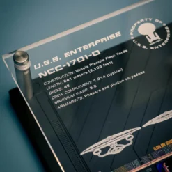 Enterprise NCC 1701-D Wandplakette mit Modell Replik - Star Trek