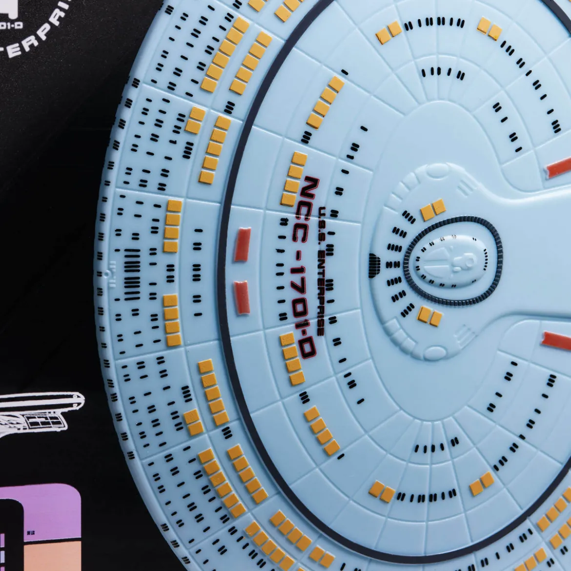Enterprise NCC 1701-D Wandplakette mit Modell Replik - Star Trek