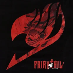 Fairy Tail - Logo mit Natsu T-Shirt schwarz