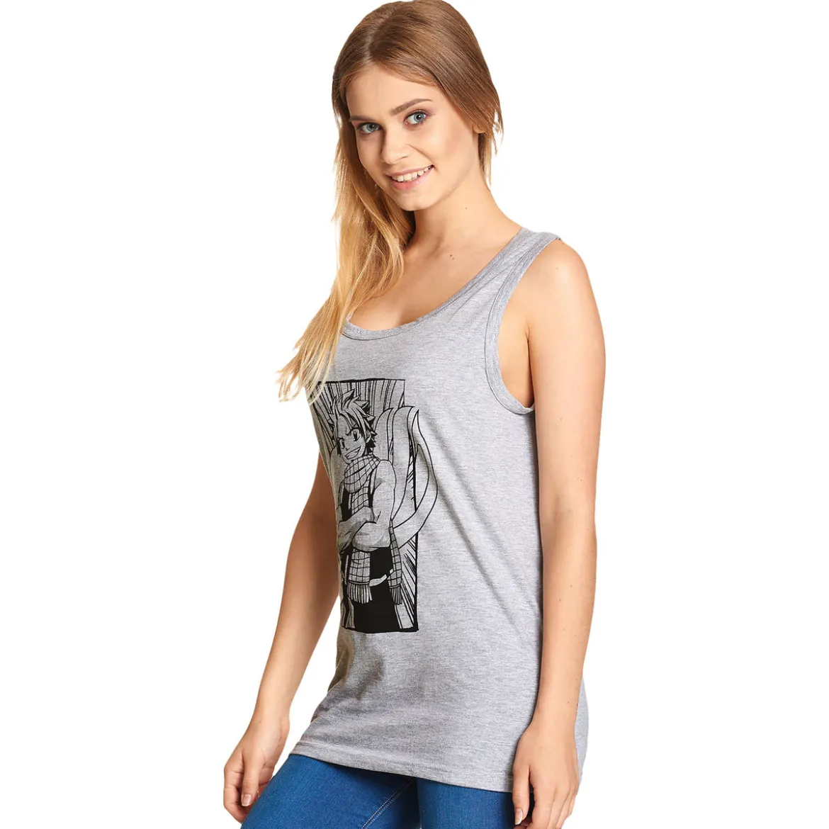Fairy Tail - Natsu Dragneel Tank Top grau