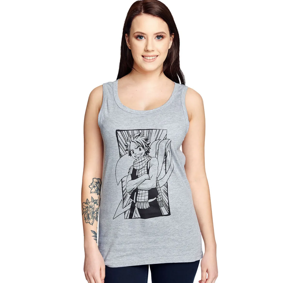 Fairy Tail - Natsu Dragneel Tank Top grau