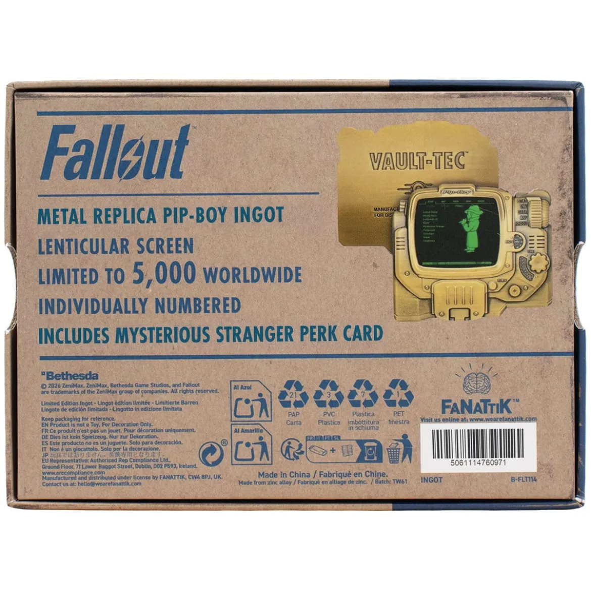 Fallout - Pip-Boy Lentikularbarren Sammler Replik Limited Edition