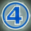 Fantastic Four LED Wandleuchte Logo Neon