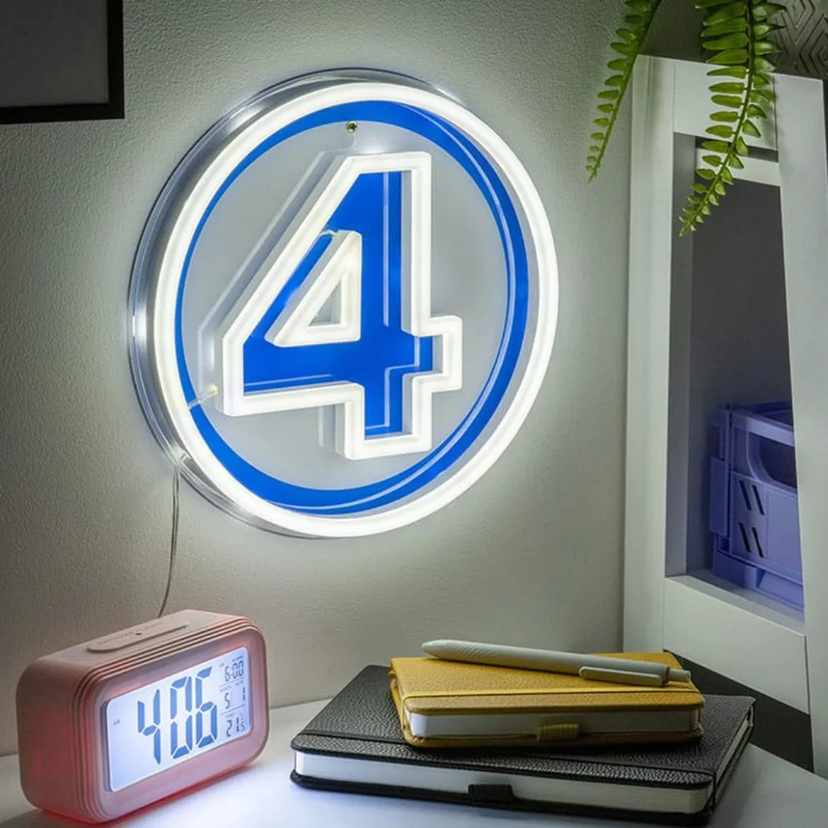 Fantastic Four LED Wandleuchte Logo Neon