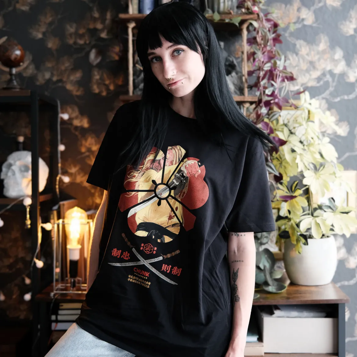Female Assassin T-Shirt für Kill Bill Fans schwarz