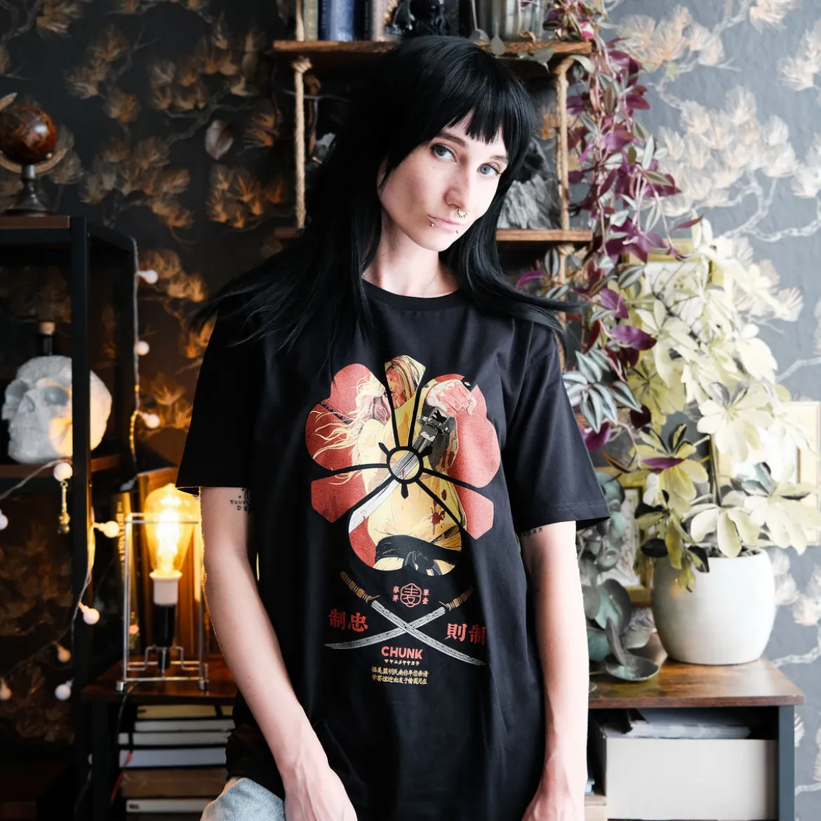 Female Assassin T-Shirt für Kill Bill Fans schwarz