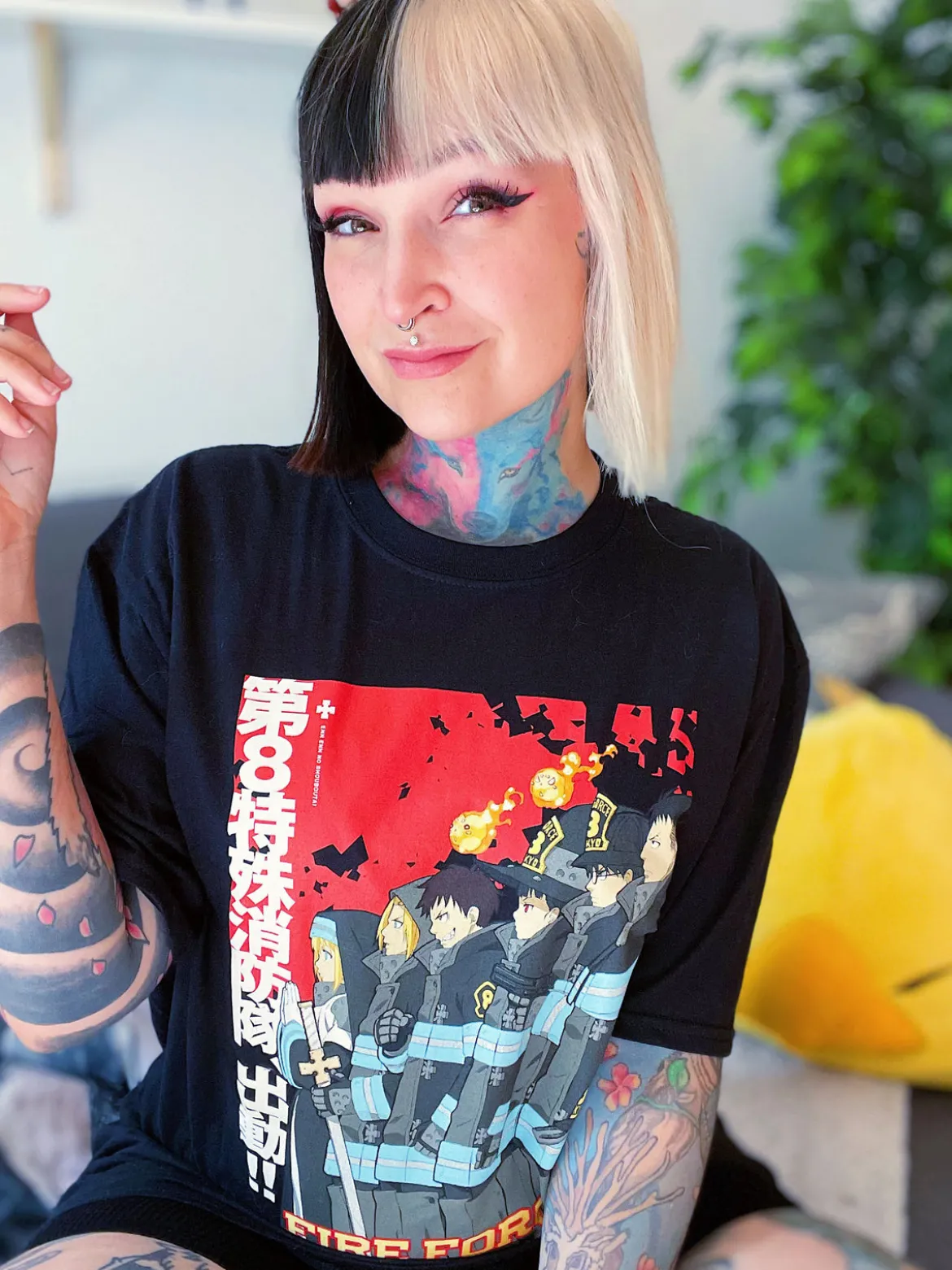 Fire Force - Poster T-Shirt schwarz