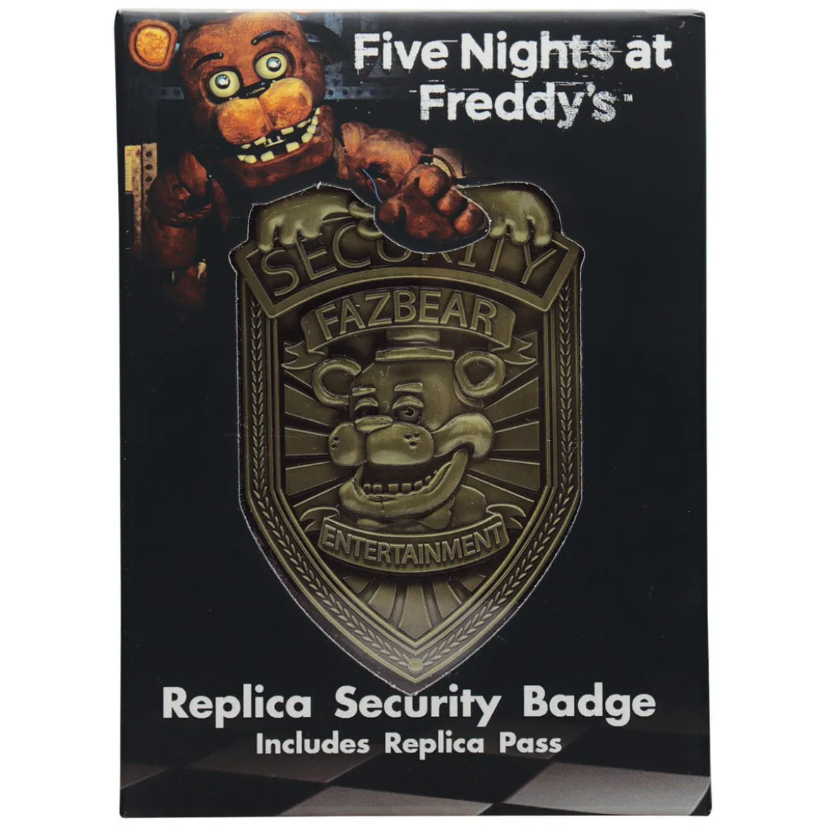 Five Nights at Freddys Replik Security Badge Antique Brass