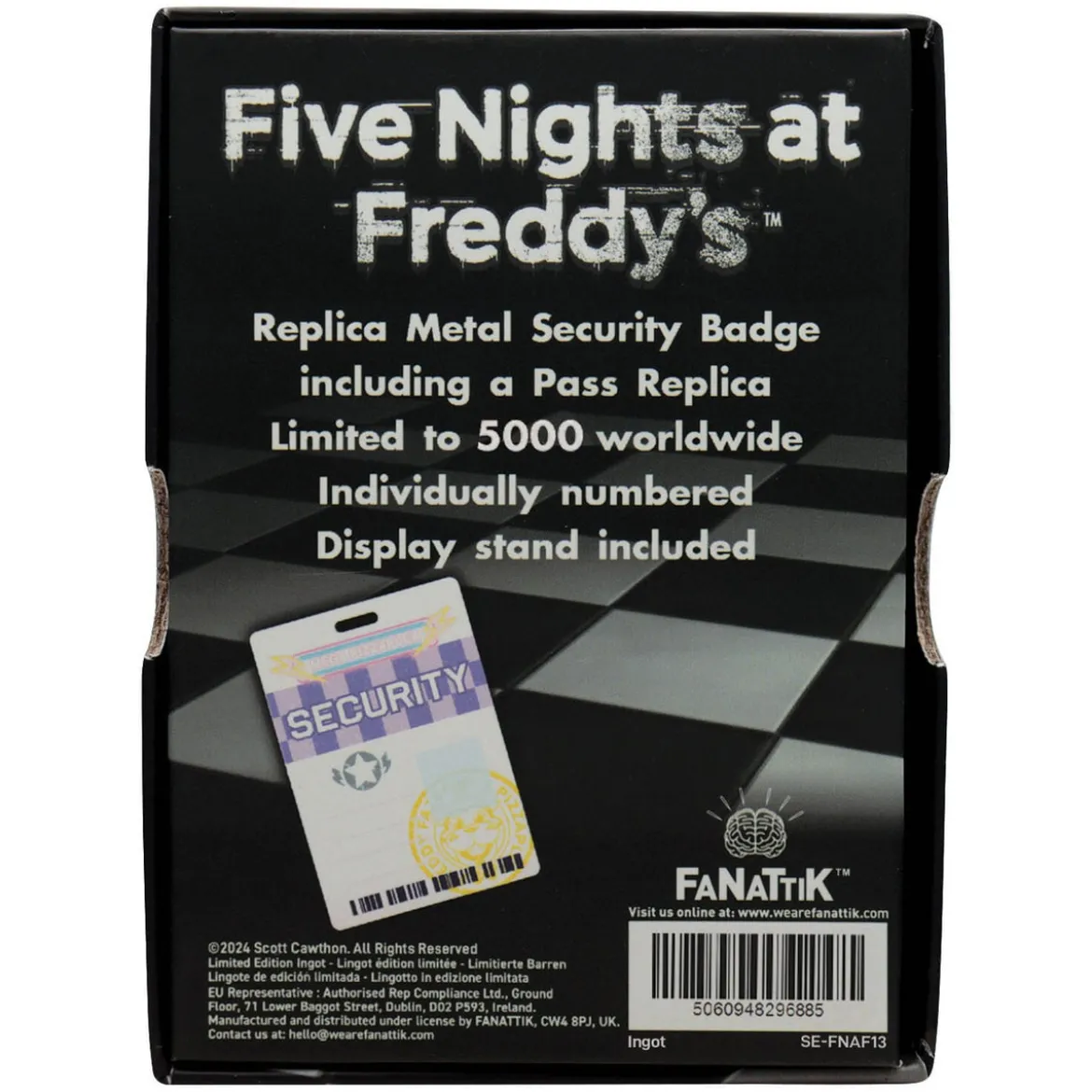 Five Nights at Freddys Replik Security Badge Antique Brass