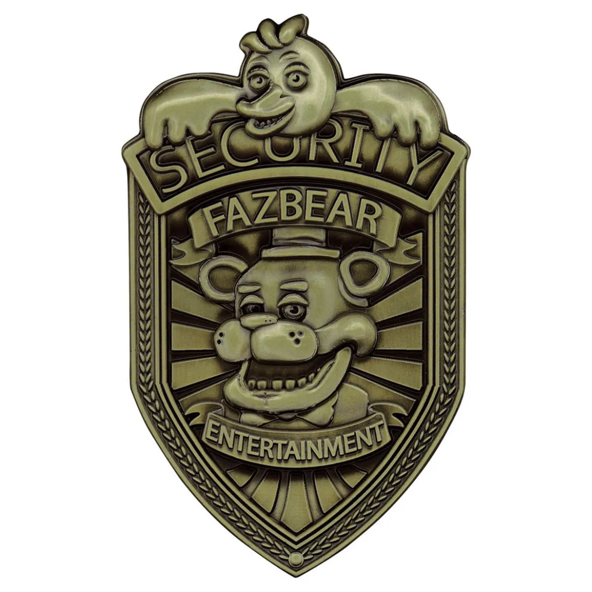 Five Nights at Freddys Replik Security Badge Antique Brass