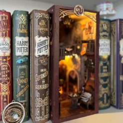 Flame Common Room Book Nook Modell Bausatz Holz für Harry Potter Fans