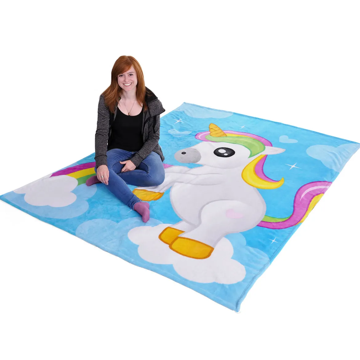 Flauschdecke mit Einhorn