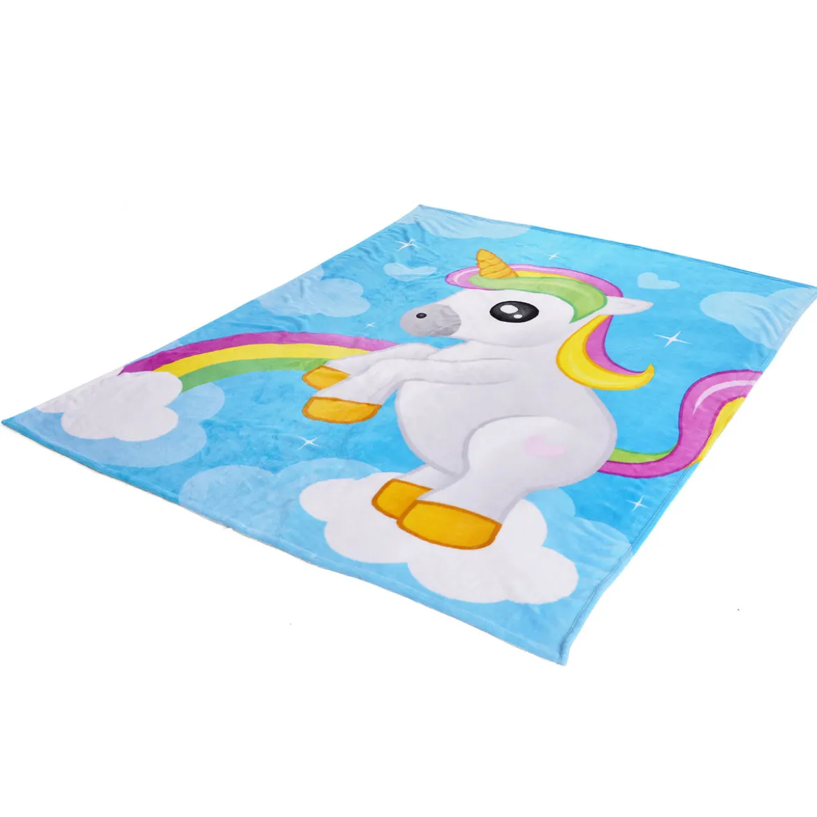 Flauschdecke mit Einhorn