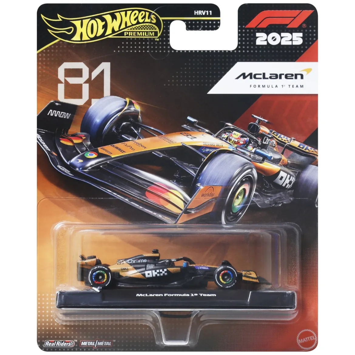 Formel 1 Hot Wheels Premium Die-Cast Fahrzeug 1:64 Team McLaren: Driver 1