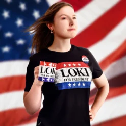 For President T-Shirt schwarz für Loki Fans